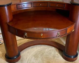 Cherry Curved Executive Writing Desk By Century