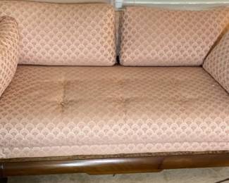 Pink Upholstered Love Seat