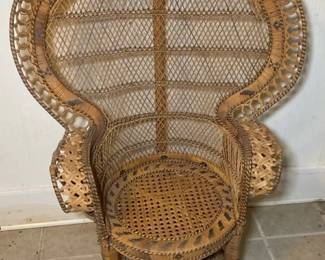 Woven Rattan Wicker Emmanuellestyle Peacock Chair