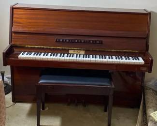 Belarus Upright Piano In Glossy Mahogany Finish With Branch Books