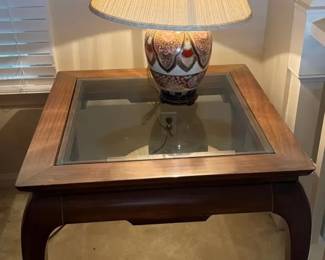 Vintage Glass And Wood End Table And More