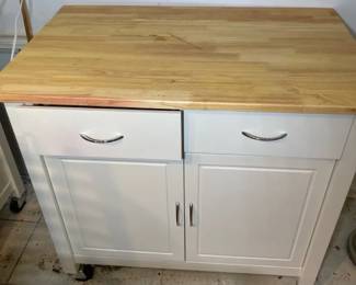 Homestyles Dolly Madison White Rolling Kitchen Cart