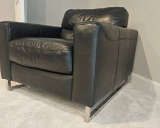 pair of matching leather chairs