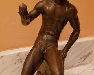 Artist Gary Choate bronze male nude