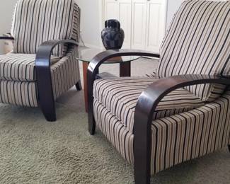 Pair Art Deco style armchairs