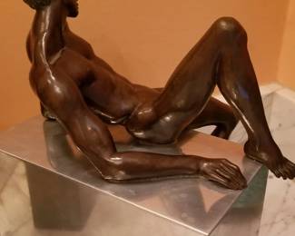 Artist Gary Choate bronze & aluminum male nude