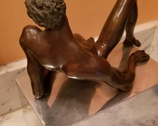 Artist Gary Choate bronze & aluminum male nude