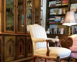 Other study view: breakfront, Chippendale style armchair