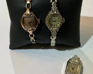 Gruen, Bulova,  Elgin Watches
