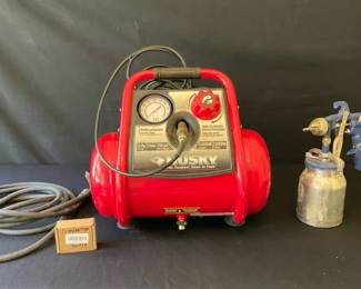 Compressor And Spray Paint Gun