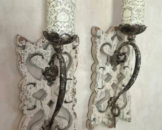 WOODEN WALL SCONCE CANDLE DECOR