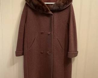 Vintage Wool And Fur Coat