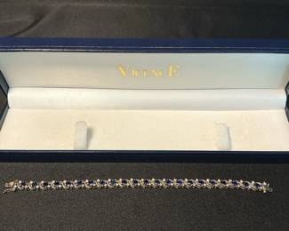 Vicence Sapphire And Cz Bracelet