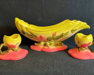 Hull Pottery Console Centerpiece Set