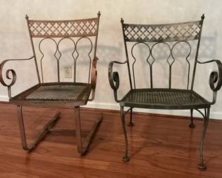 Taj Mahal Pattern Wrought Iron Patio Chairs