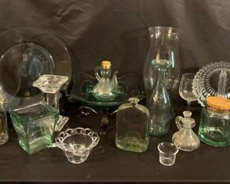 Green Clear Glass Accents