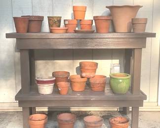 Deck Table With Pots