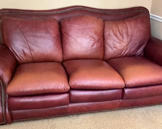 Haverty Italian Leather Sofa
