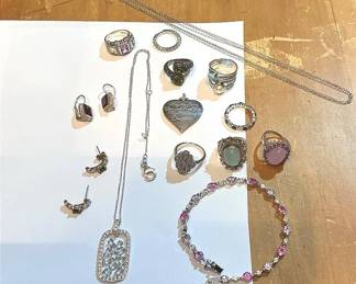 Assorted Gems Set In 925 Sterling