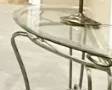 Glass/Metal Sofa/Console Table, Lamp