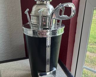 Godinger Silver Art Co. "Tee Time" Golf Bag Cocktail Shaker Set