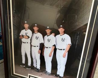 New York Yankees 'Core Four' Framed Photo with Facsimile Signatures