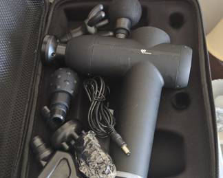 Aura Revive Deep Tissue Percussion Massage Gun with Case and Attachments