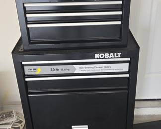 Kobalt 2-Piece Black Steel Tool Chest and Rolling Cabinet Combo