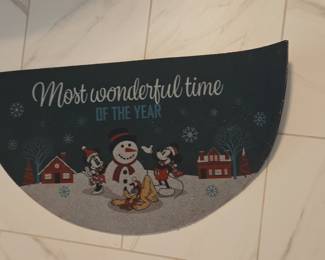 Disney Mickey & Friends Holiday Half-Moon Doormat