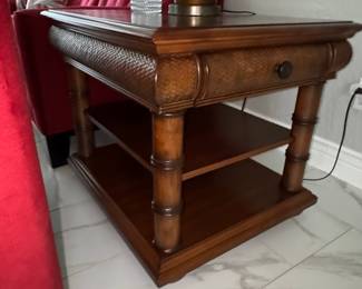 Tommy Bahama Style Bamboo and Rattan End Table