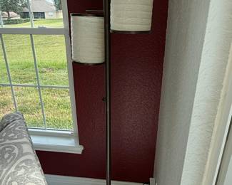 3-Light Tree Floor Lamp with Paper Shades