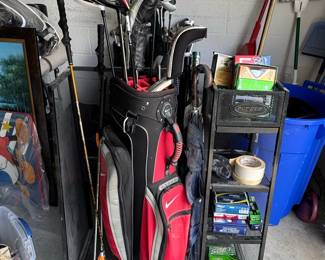 Golf Club Collection with Nike Bag and Suncast Organizer