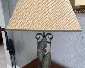 Wrought Iron Palm Leaf Table Lamp