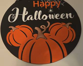 Disney Mickey Mouse Halloween & Thanksgiving Double-Sided Wall Sign