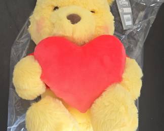Disney Store Winnie the Pooh with Heart Plush