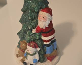Resin Santa in Sleigh Figurine