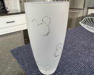 Disney Mickey Mouse Icon Frosted Glass Vase