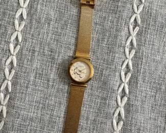 Skagen Denmark Women's Gold-Tone Mesh Watch with Horse Motif (Model 107SGGD)