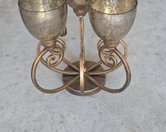 Gold Mercury Glass 5-Arm Candelabra