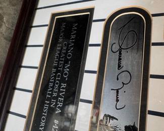 Mariano Rivera Signed 2013 Retirement Commemorative Collage with Ticket Stub