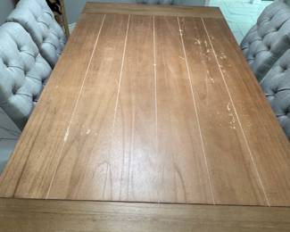 Subrtex Tufted Upholstered Dining Chairs and Pedestal Table Set