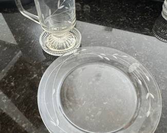 Princess House Heritage Etched Glassware