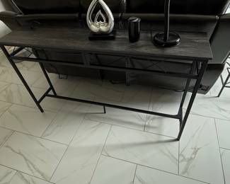 VECELO Console Table with Power Outlet and USB Ports