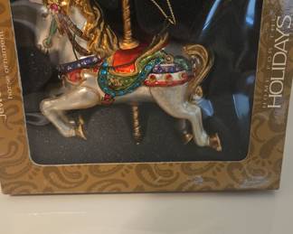 Home for the Holidays Jeweled Carousel Horse Ornament