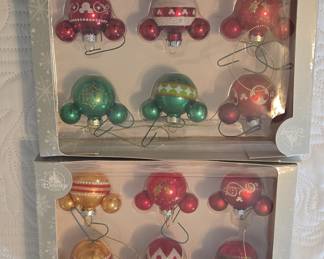 Disney Parks Mickey Mouse Icon Glass Ornament Set