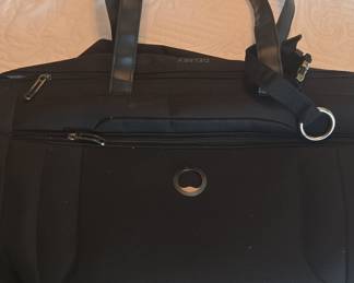 Delsey Paris Black Travel Tote Bag with Luggage Pass-Through