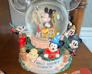 Walt Disney Studios "Mickey Mouse Club March" Musical & Lighted Snowglobe