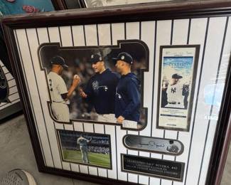 Mariano Rivera Signed 2013 Retirement Commemorative Collage with Ticket Stub