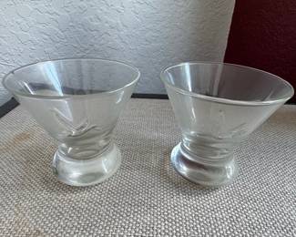 Grey Goose Embossed Martini Glasses