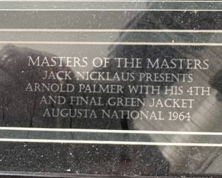 Jack Nicklaus & Arnold Palmer 1964 Masters Commemorative Photo Display